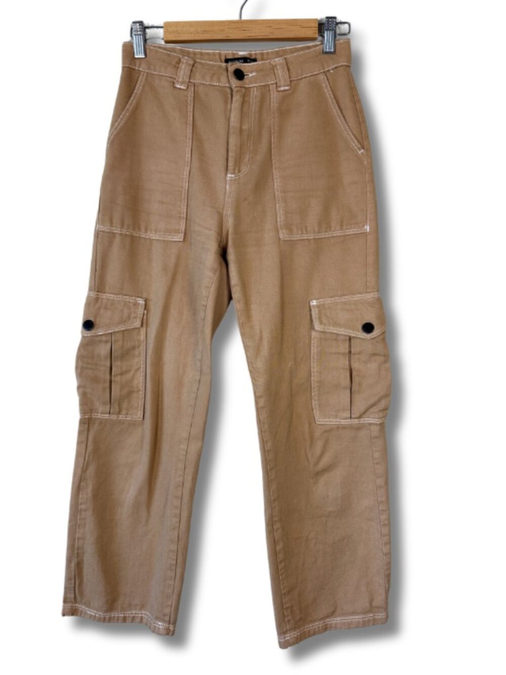 Reserved Women’s Cargo Pants High Rise Utility Minimalist Tan